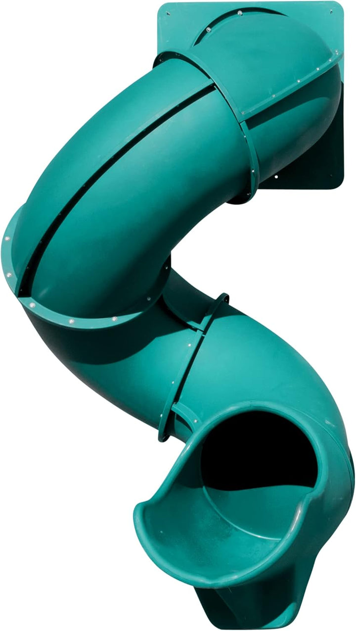 Premium Turbo Twister Playset Slide - Made in the USA - Tube Slide Only (7Ft Deck Height, Blue)