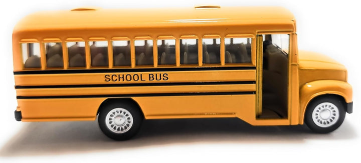 Kinsfun Yellow School Bus 5" Die Cast Metal Model Toy Car