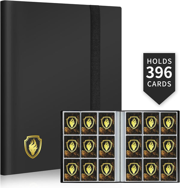 Card Binder 9 Pocket,  396 Pockets Trading Card Binder, Premium Collector Card Album for Standard Cards, Side Loading Card Collection Folder for MTG, TCG, Game Cards, Sport Cards, Black