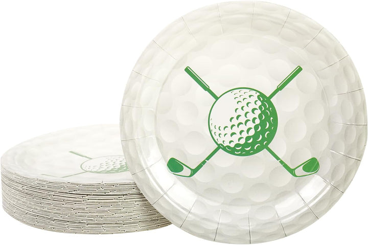 50PCS Baseball Party Paper Plates - 7Inch round Baseball Dessert Plates for Cake Salad Fruit Pizza Disposable Themed Decoration Supplies for Fan Sports Event, Birthday Party