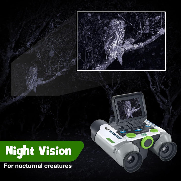 Magic Adventures Binoculars with Screen Capture, Night Vision for Kids Ages 4 and Up