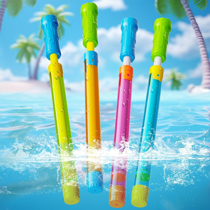 Water Gun Squirt Toys for Kids Adults: Shoot up to 40 Feet - Outdoor Super Blaster Water Guns for Kids Age 3-4-5-8-12 Bulk - Fun Water Squirter Toy for Swimming Pool Beach Summer outside Party Games