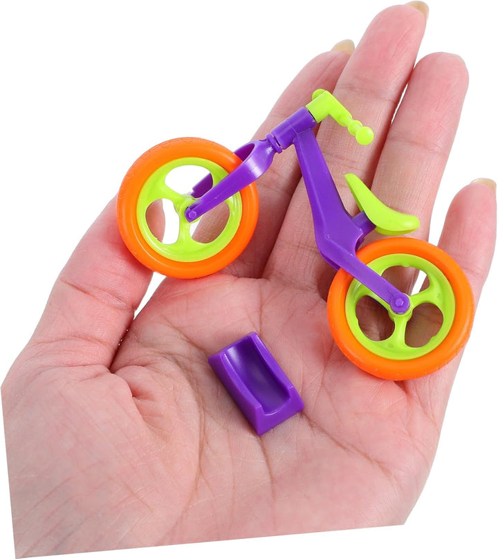 10Pcs DIY Miniature Bike Toy Assembly Kit for Boys and Girls Simulated Bicycle Model Accessories for Creative Play and Imagination