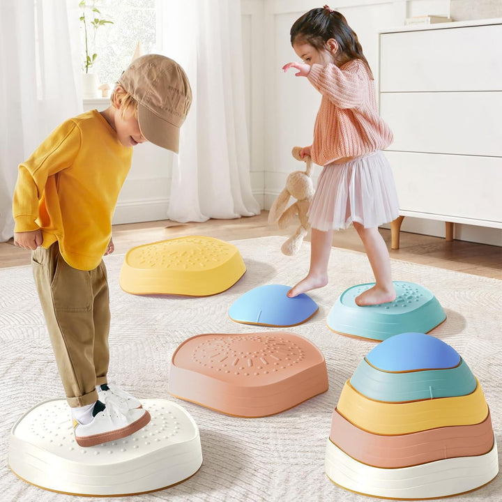 Stepping Stones for Kids, 5Pcs Non-Slip Toddler Stepping Stones, Sensory Stepping Stones for Promoting Toddler'S Balance & Coordination Skills, Stepping Stones for Toddlers 3-5