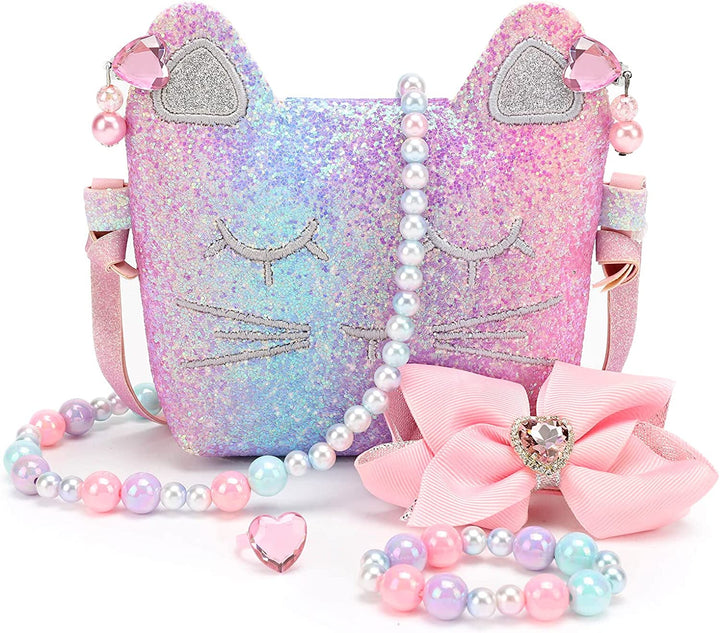 Purse for Little Girls Dress up Jewelry Pretend Play Kids Accessories Mermaid Gifts