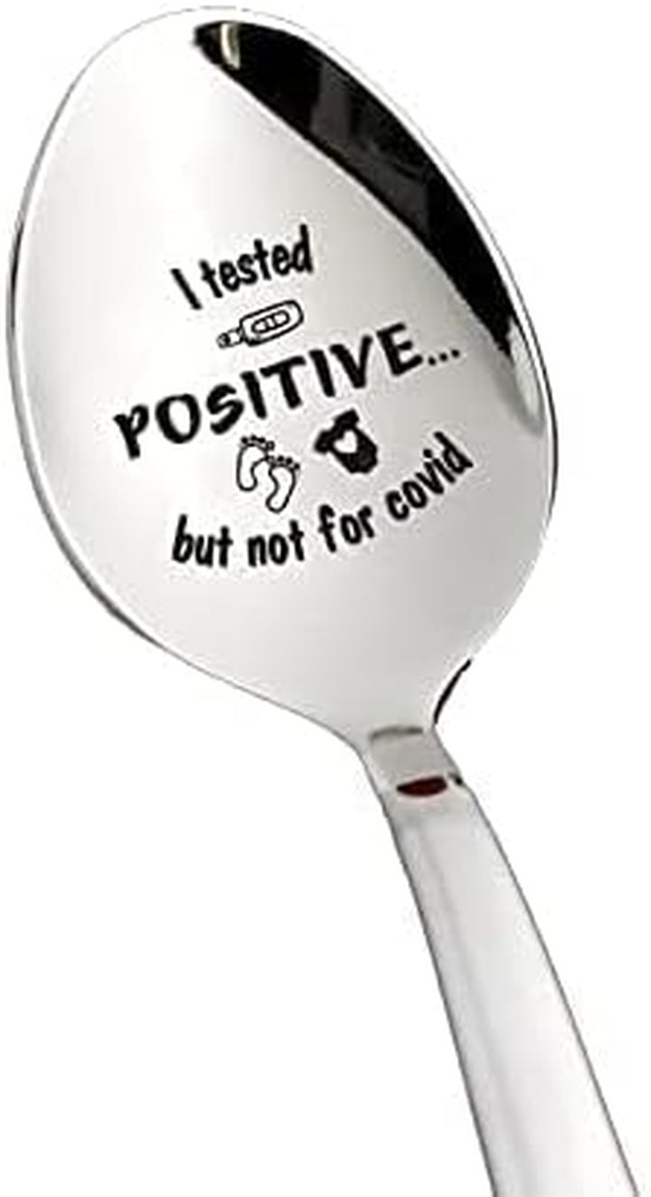 I Tested Positive but Not for Covid Pregnancy Announcement Spoon Cute Ways to Announce Baby Bump Surprise Reveal for Soon to Be Grandparents Daddy Mommys