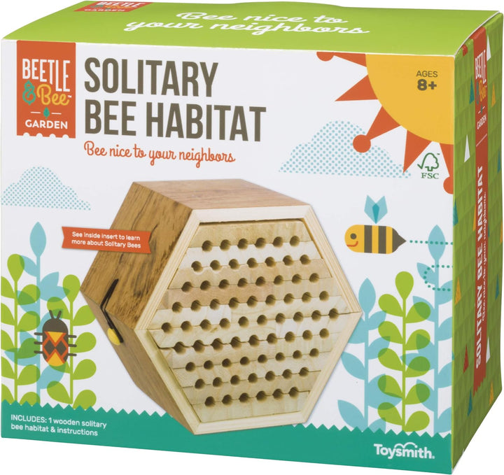 Beetle & Bee Build a Bird Bungalow - DIY Kid Art Craft Outdoor Birdhouse Kit, House Painting Kit for Kids, Hardware Glue Included- 4 Paints, 1 Brush, 7 Wooden Pcs, Chain for Tree Hanging Age 5+