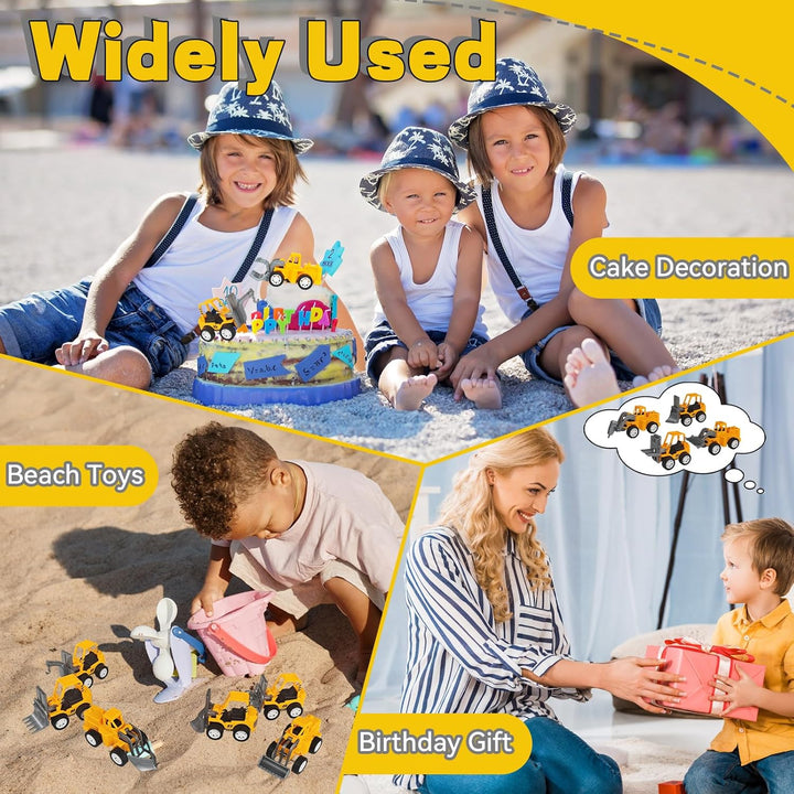 24 Pcs Mini Construction Vehicles,Pull Back Engineering Vehicles,Play Figure Vehicles Toys for Birthday Party Favors,Gifts,Rewards