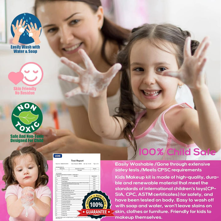 Kids Makeup Sets for Girls - Kids Makeup Sets for Girls 5-8, Maquillaje Para Niñas, Play Make up Kit, Best Toys for Little Girl,Princess Toddler Kid Stuff, Ages3456789 10 Year Old Girl Birthday Gifts
