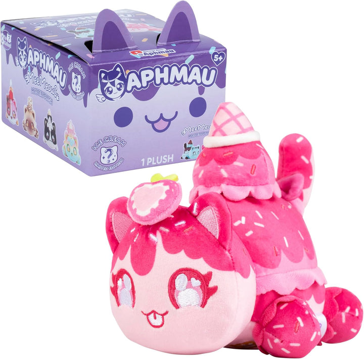 6” Meemeow Mystery Plush – Ice Cream; Youtube Gaming Channel, Blind Box, 1 of 8 Possible Ice Cream Meemeows, Official Merch