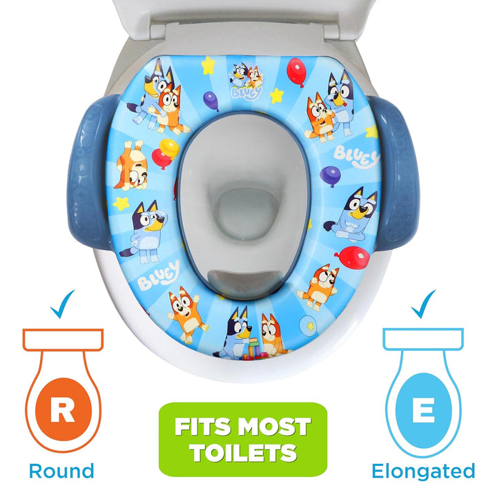 Bluey Soft Potty Seat - Potty Training Toilet Seat, Soft Cushion, Baby Potty Training, Safe, Easy to Clean