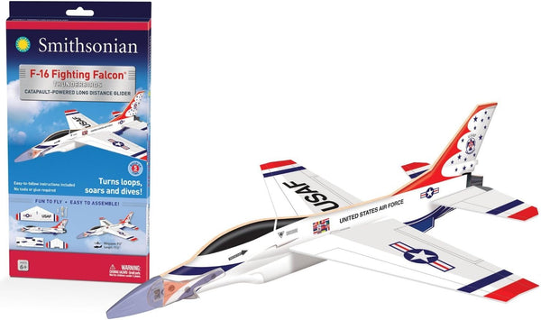 F-16 Thunderbirds Glider Kit - Paper Airplane - Small - Unisex - Ages 6+