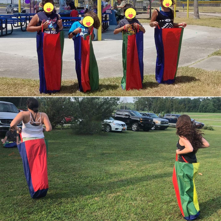Outdoor Games, Potato Sack Race Bags for Kids Adults, Egg Spoon Relay Race, 3 Legged Race Bands, Birthday Party, Field Day Family Reunion Carnival outside Yard Lawn Easter Fall Festival Games