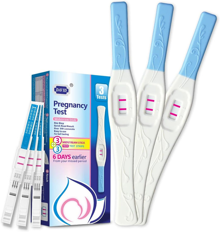 Pregnancy Test Early Detection HCG Test for Fertility Women, over 99% Accurate and Reliable Results, Pruebas De Embarazo 6 Days before Missed Period 6 Count