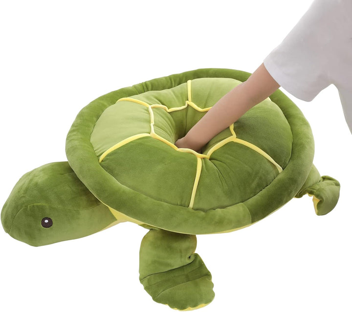 28 Inch Big Green Sea Turtle Stuffed Animals Giant Soft Plush Toys, Large Ocean Turtle Plushies Body Pillow, Gifts for Kid Boys, Girls, Girlfriend, Birthday, Easter