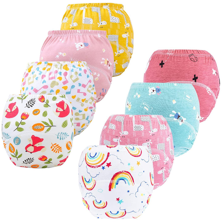 Potty Training Pants for Boys Girls, Learning Designs Training Underwear Pants (10 Packs, 2-4T, Orange)