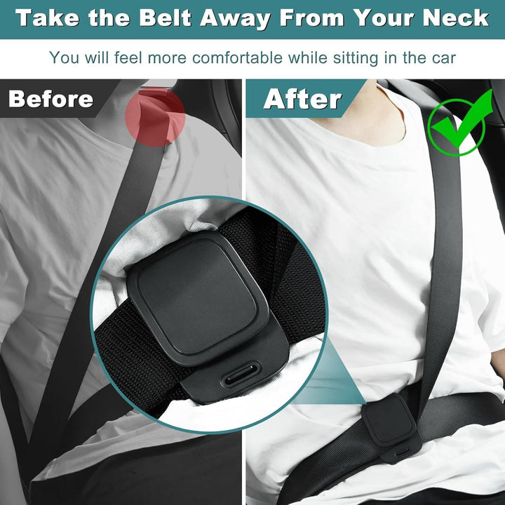 2 Packs Car Seat Belt Clips - Universal Seatbelt Adjuster Clips - Seat Belt Adjuster for Adults Kids,Designed Solely for Comfort Adjustment
