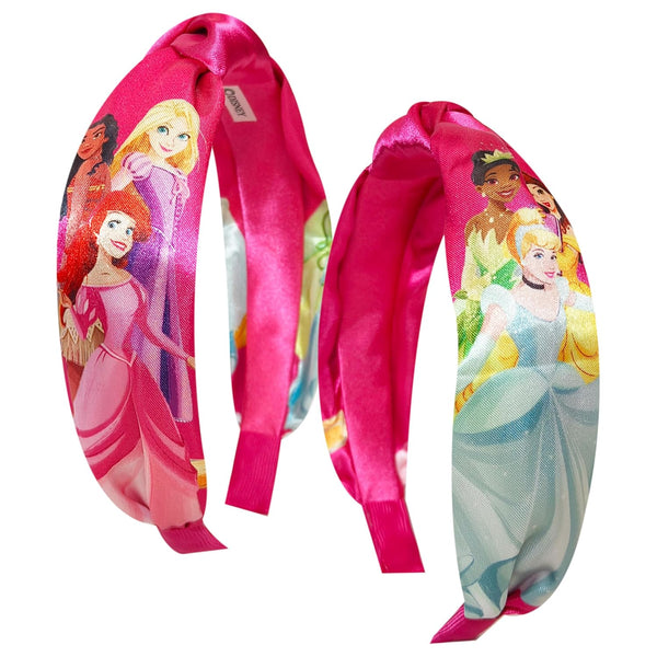 Licensed Disney Princesses Knotted Headband - Thick Headbands for Girls - One Size Fit All - Hair Accessories for Her Ages 3+