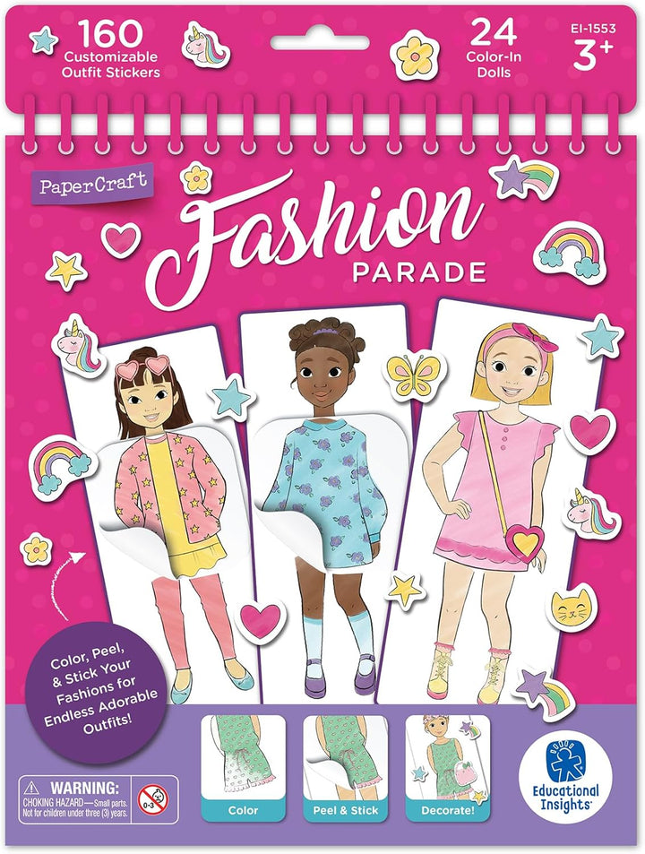 Papercraft Fashion Parade, Paper Dolls, Fashion Boutique Toy, Ages 3+