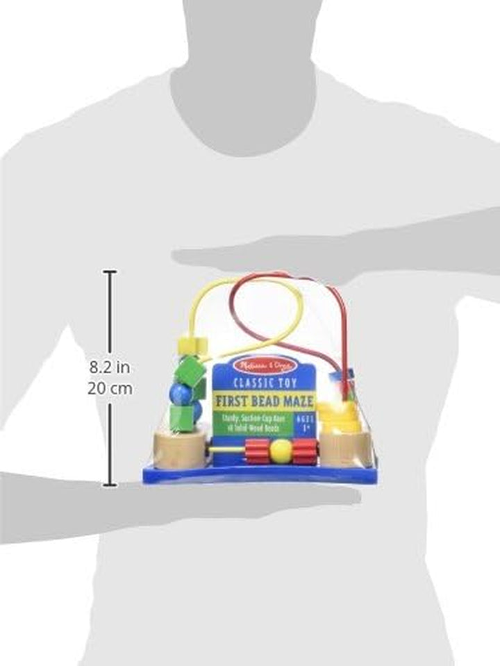First Bead Maze - Wooden Educational Toy for Floor, High Chair, or Table Infant Maze Toy, Bead Maze Toys for Toddlers and Babies
