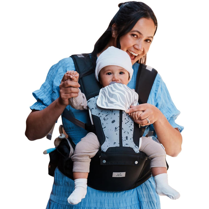 Baby Carrier,  Safety-Certified 6-In-1 Baby Carrier Newborn to Toddler, Adjustable Detachable Infant Baby Hip Seat Carrier for 7-50Lbs, All Seasons, Perfect for Shopping Travelling