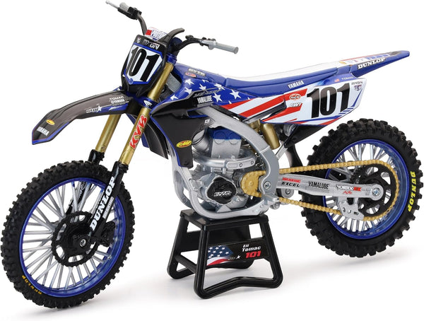 Toys Yamaha YZ450F Motocross of Nations Bike Eli Tomac Race Team Replica, 1:12 Scale, Kids, Gifts, Birthdays