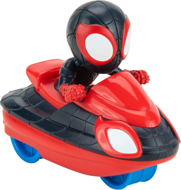 Marvel’S Spidey and His Amazing Friends Quick Shot Vehicle (Miles Morales: Spider-Man) - Quick Shot 2-In-1 Vehicle with Miles Morales: Spider-Man