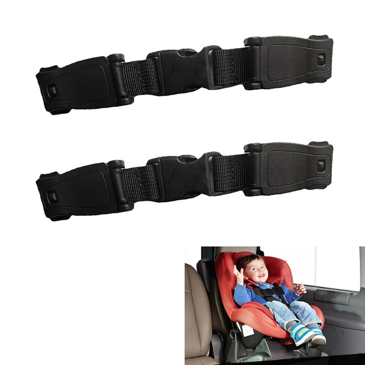 2 Pcs Seat Chest Harness Buckle,Anti Escape Seat Strap Baby Harness Chest Buckle,Baby Anti-Slip Safety Strap,For Strollers,High Chairs,Baby Carrier,Schoolbags(Black)