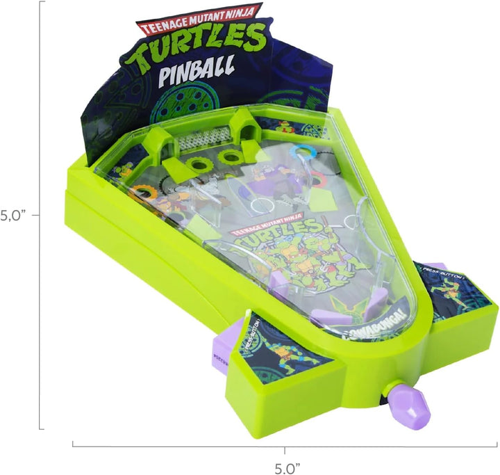 Teenage Mutant Ninja Turtles Desktop Pinball Machine - Fun Arcade Game for Kids & Adults Ages 6+, Compact Tabletop Toy by