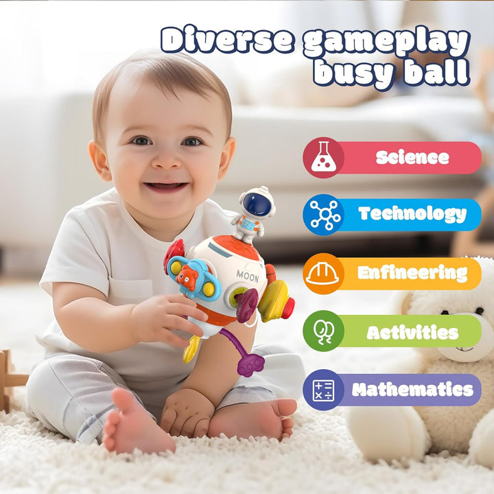 Montessori Toys for Toddler 1+ Year Old-Sensory Busy Cube Board-Travel Activities Educational Learning Toys for 12 18 Months Boys and Girls Perfect Birthday Party Gift and More