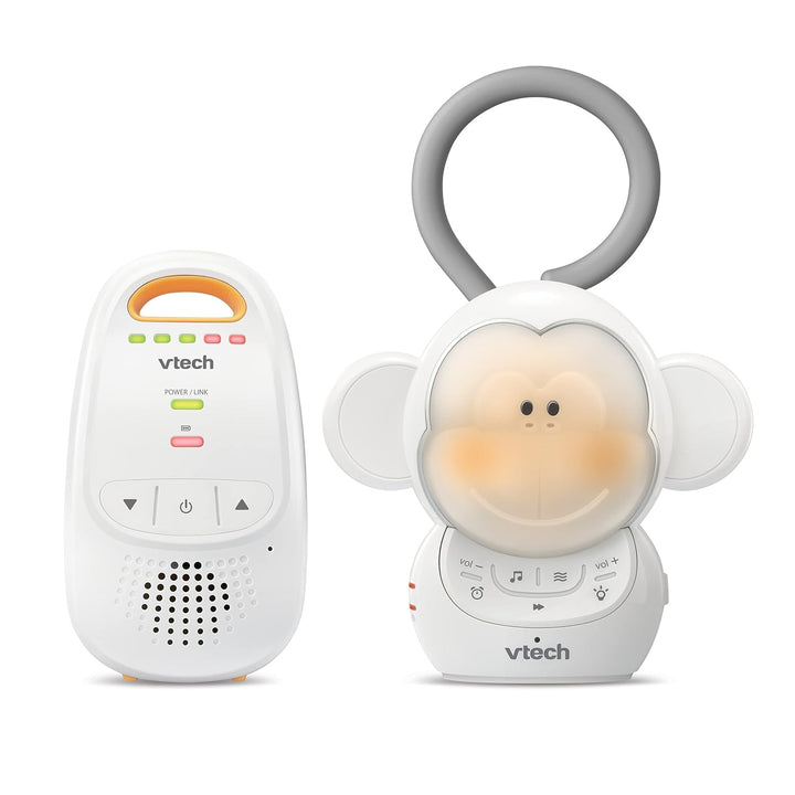 DM1411 Audio Baby Monitor & Portable Soother Dual-Unit Rechargeable Battery, Long Range, Soft-Glow Night Light, Soothing Sounds & Lullabies, Digital Wireless Transmission, Sound Indicator