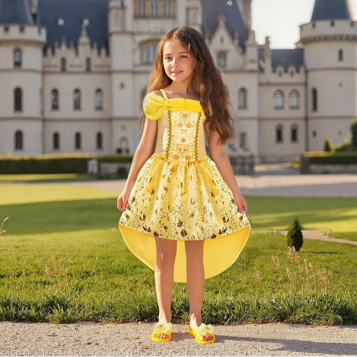 Princess Dress up for Girls 3-6, Dress up Clothes for Girls with Princess Shoes Toy, Birthday Gift for Toddlers Girls