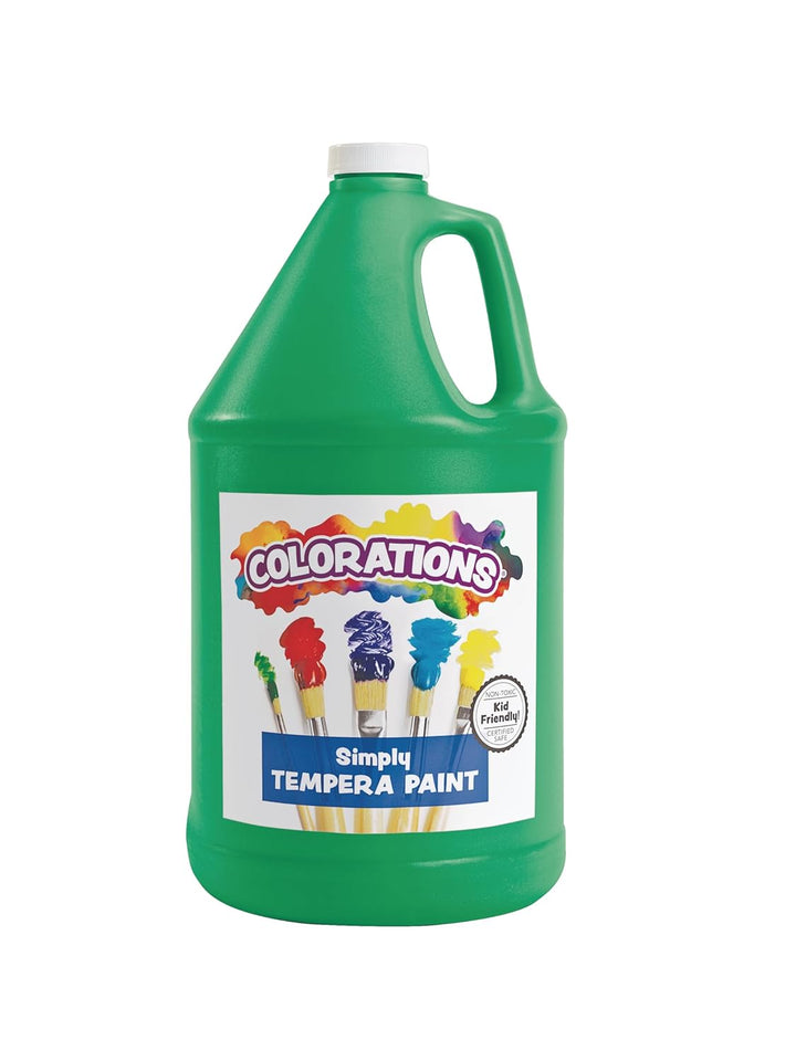 Simply Tempera Paint, 11 Gallon Set in Vibrant Colors, Matte Finish, Classroom Supplies, Non Toxic, School, Craft, Art Supply Set, Stock up on Bulk Paints for School