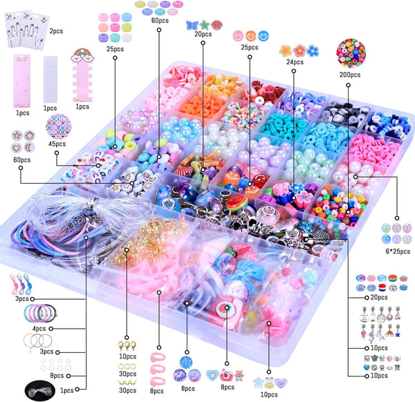 150 Pieces Charm Bracelet Making Kit,Unicorn Mermaid Crafts Gifts Set Can Inspires Imagination and Creativity,Jewelry Making Kit Perfect Gifts for Girls 5-12 Years Old (150 Pieces)