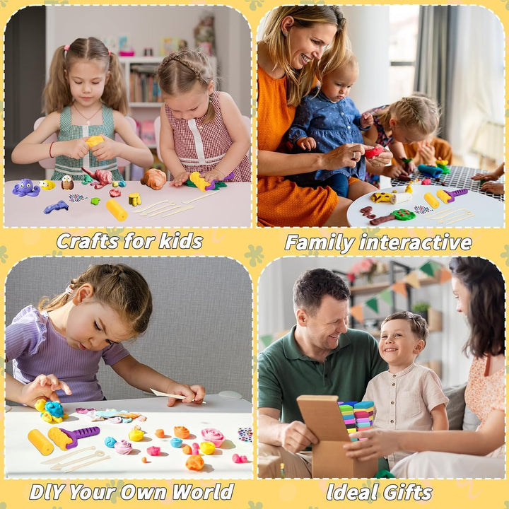 Air Dry Clay for Kids,90 Colors Modeling Model Magic Clay,Diy Molding Clay Starter Kit with Sculpting Tools,Soft and Non-Sticky,Art and Crafts for Boys & Girls 3-12 Years Old.