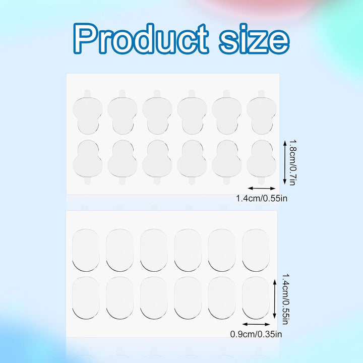 120Pcs Adhesive Tape for Sonny Baby, Angel Hipper Gourd Oval Double Sided Clear Pad Sticker, Mini Figure Waterproof Gel Glue Sticky Putty Dots, Phone Accessories Replacement for Doll Craft Decoration