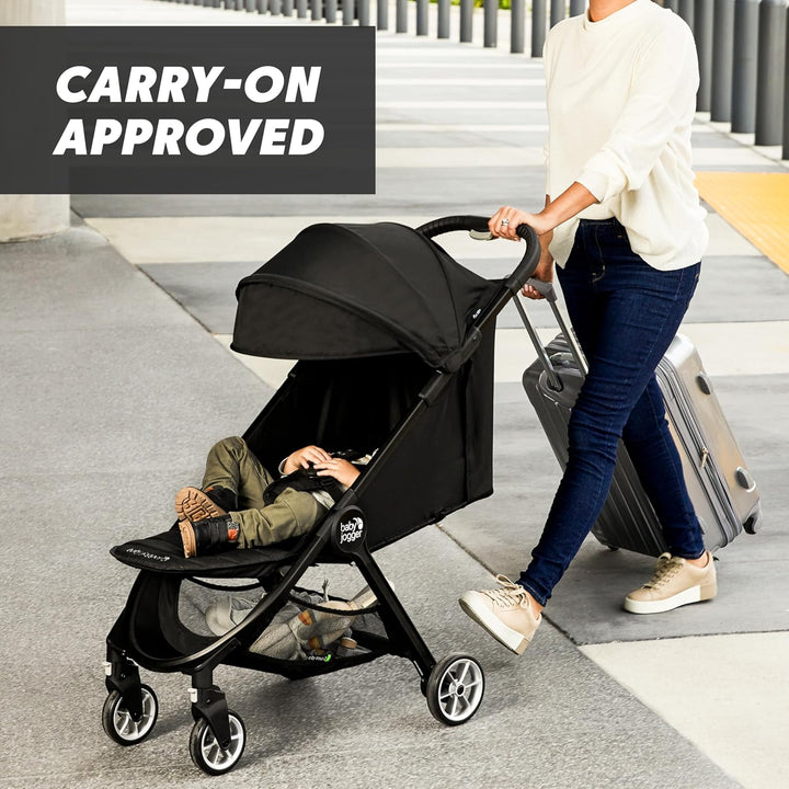 City Tour 2 Ultra-Compact Carry-On Approved Travel Stroller in Pitch Black Lightweight Easy Fold Ideal for Traveling and Everyday Adventures