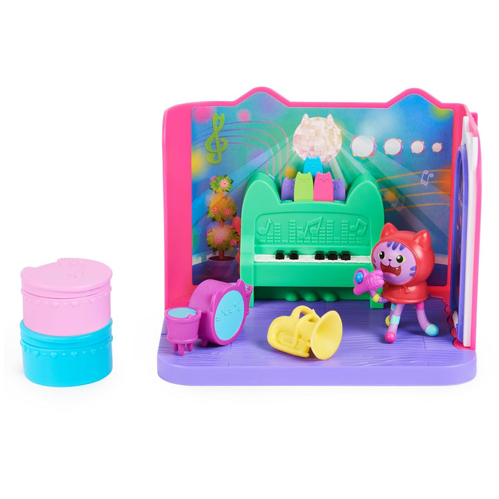 Gabby’S Dollhouse, Groovy Music Room with Daniel James Catnip Figure, 2 Accessories, 2 Furniture Pieces and 2 Deliveries, Kids Toys for Ages 3 and Up
