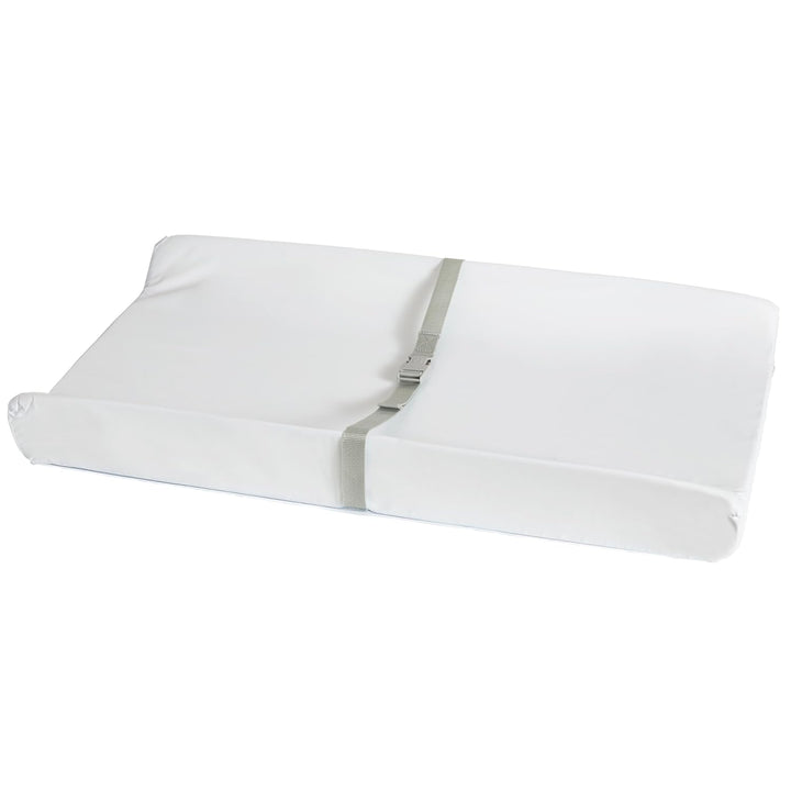 Secure Grip Baby Diaper Changing Pad for Dresser, Waterproof and Wipeable, Contoured, Standard Size (16" X 31"), White