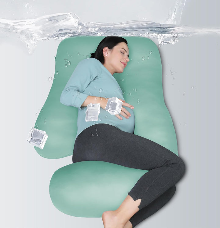 Pregnancy Pillows for Sleeping - U Shaped Full Body Maternity Pillow with Removable Cover - Support for Back, Legs, Belly, HIPS - 57 Inch Pregnancy Pillow for Women - Grey