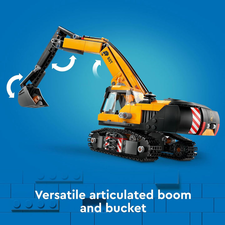 City Construction Excavator Toy - Building Toys for Boys & Girls, Ages 8+ - Functional Kids Construction Truck W/Minifigures - Gifts for Birthdays & Holidays - 60420