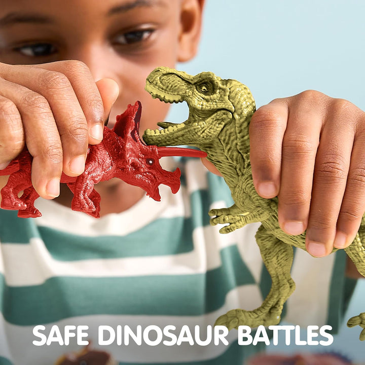 Dinosaur Toys with Activity Play Mat & Storage Cage, 19 PCS Realistic Dinosaur Figures & Trees for Toddlers Kids Ages 3-5, Ideal for Boys and Girls Gift