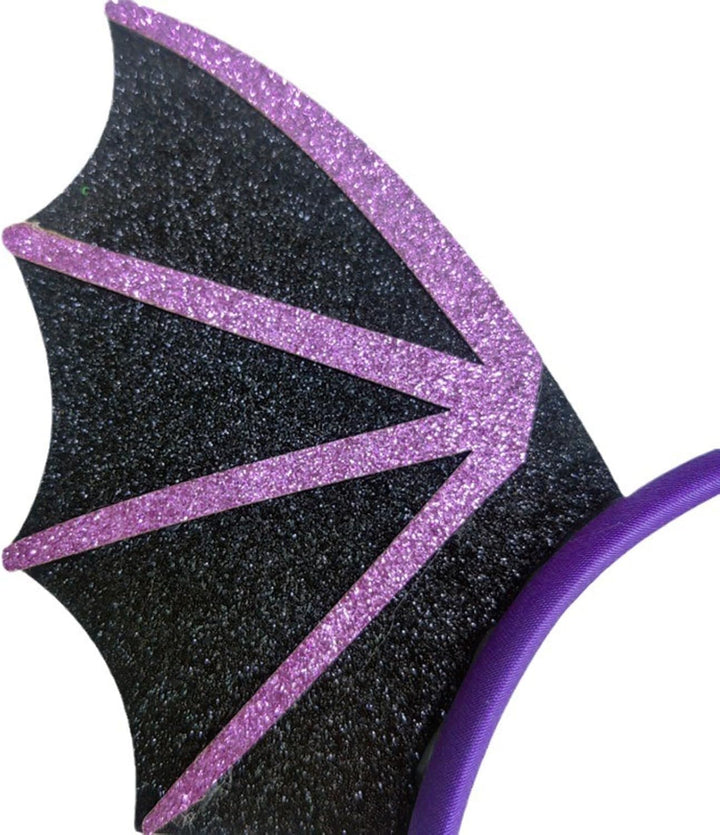 Purple Bat Headband Halloween Party Hair Accessory Cute and Funny Decoration Suitable for Makeup Parties