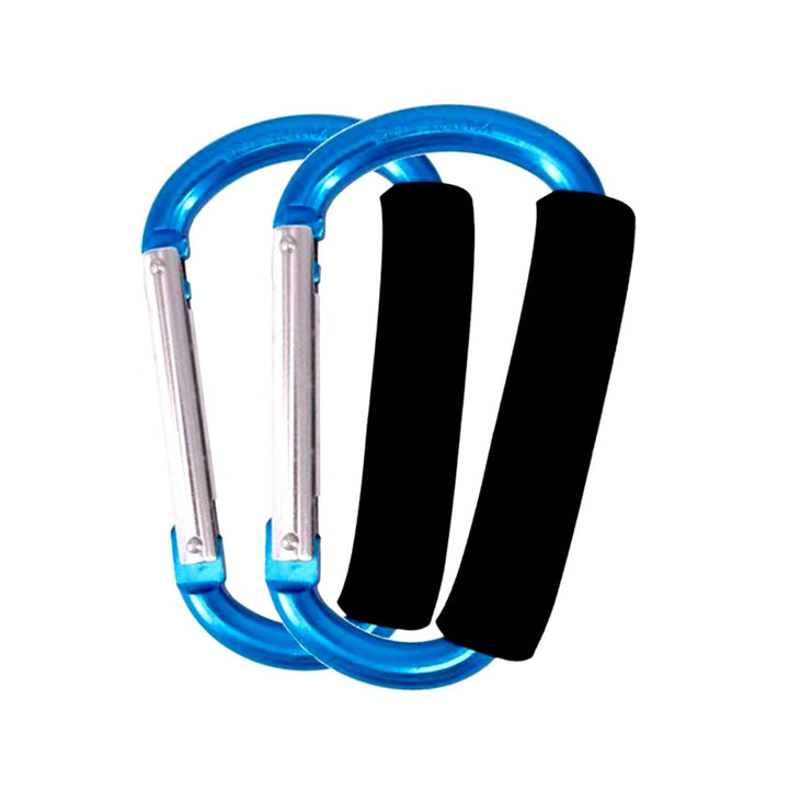 Stroller Hooks by Baby,2 Pcs Carabiner Stroller Hook Organizer for Hanging Purses, Diaper Bag, Shopping Bags. Clip Fits Single/Twin Travel Systems, Car Seats and Joggers (Black)