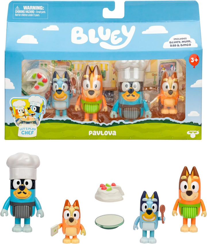 Figure 4-Packs, Halloween, 2.5" Poseable, Bingo, Chloe & Lucky Dressed in Halloween Costumes, with Accessories, Kids Can Recreate Their Favorite Moments