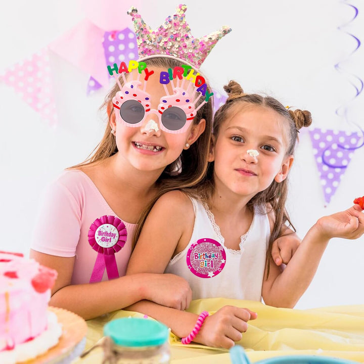 Birthday Crown and Dress up Set - Headband Tiara, Ribbon Medal for Kids, Girl, Boy, Children'S Party