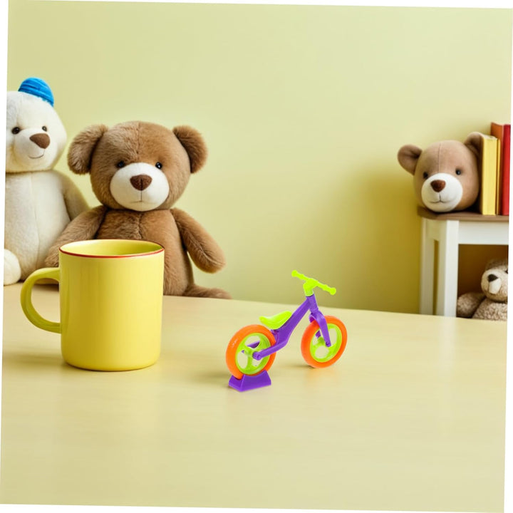 10Pcs DIY Miniature Bike Toy Assembly Kit for Boys and Girls Simulated Bicycle Model Accessories for Creative Play and Imagination