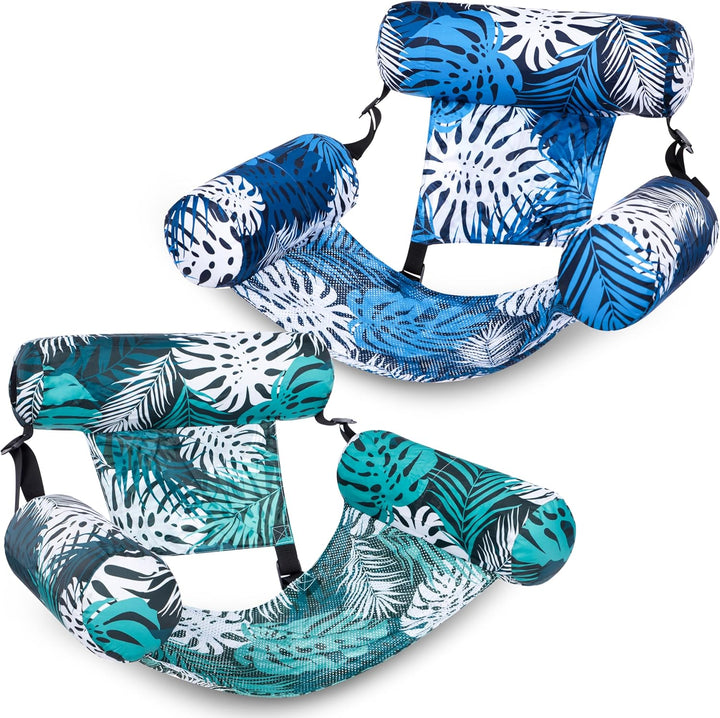 Inflatable Pool Floats Adult,2 Packs Floating Lounge Chairs,Blow up Pool Noodles for Adult Heavy Duty,Floating Chair for Party Summer Water Beach Lake Fun