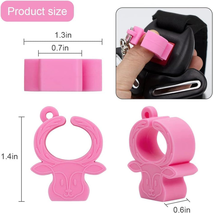 Silicone Buckle Release Tool, Unbuckle Assistant, Easy Buckle Release Aid for Parents and Caregivers to Unbuckle (Mint-Pink)