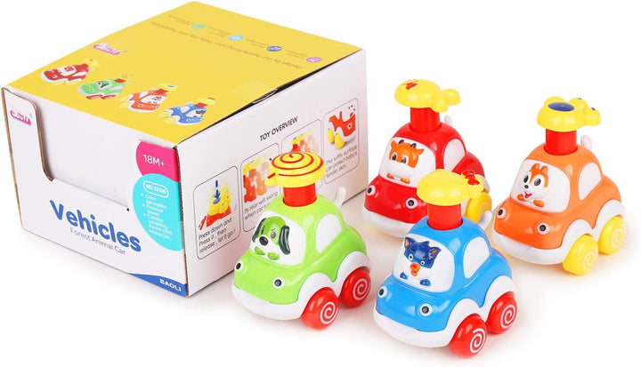 Animal Car Toys for 1 2 Year Old Boy|Baby Toys 12-18 Months|1 2 Year Old Boy Birthday Gifts for Infant Kids|Cars for Toddlers 1-3